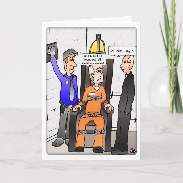 Carte de voeux pliée en blanc de Dieu trouvée (Devant)