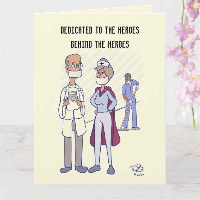 Carte de voeux pliée en héros (Orchidée)