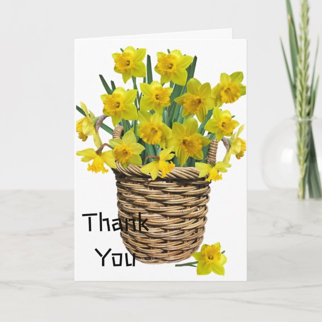 Carte de voeux pliée en Merci (Devant)