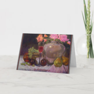 Carte de voeux pliée "En souvenir"