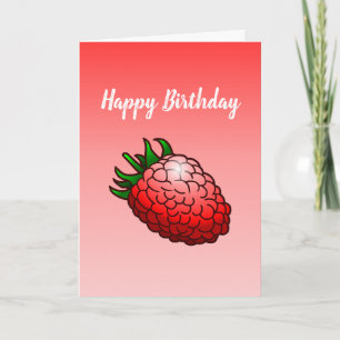 Carte de vœux pliée framboise pour anniversaire