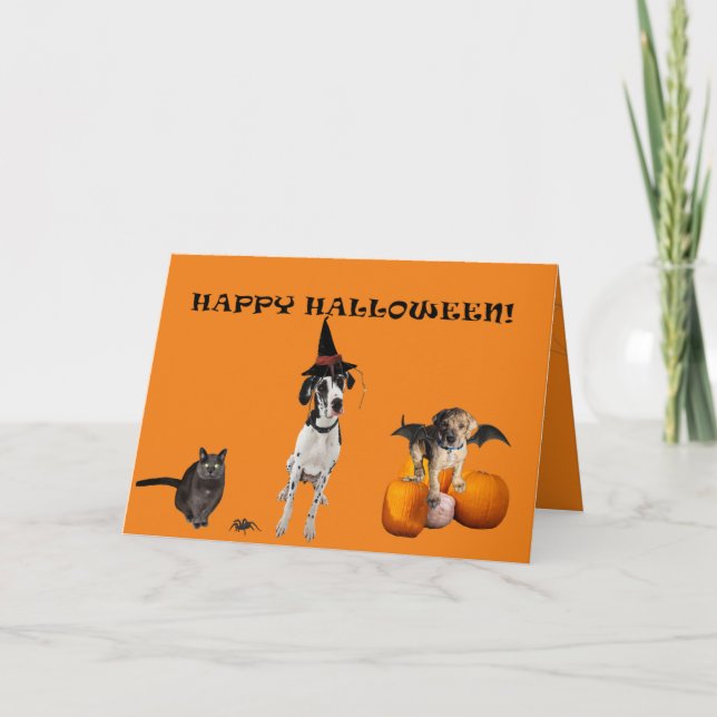 Carte de voeux pliée Halloween (Devant)