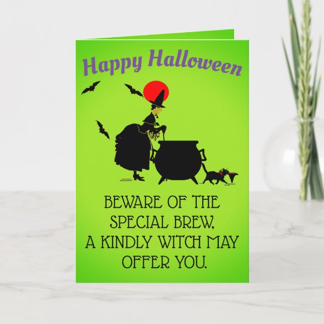 Carte de vœux pliée Halloween (Devant)