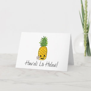 Carte de voeux pliée Halloween hawaïenne