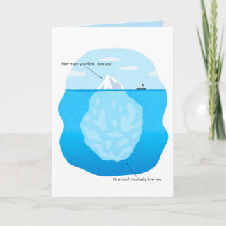 Carte de vœux pliée Iceberg Love