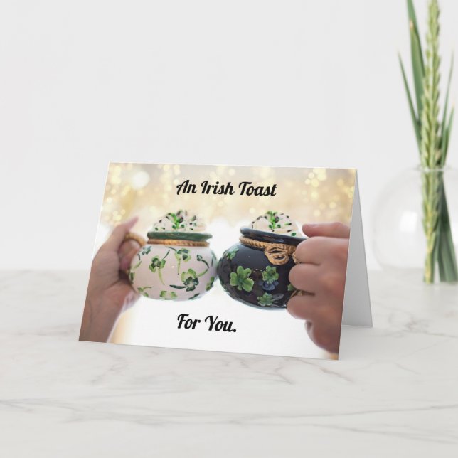 Carte de vœux pliée Irish Toast (Devant)