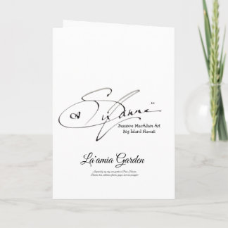 Carte de vœux pliée Jardin tropical