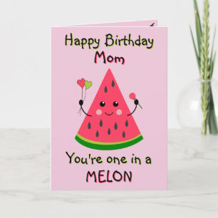 Carte de vœux pliée Joyeux Anniversaire Maman