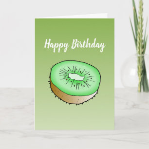 Carte de vœux pliée Kiwi pour anniversaire