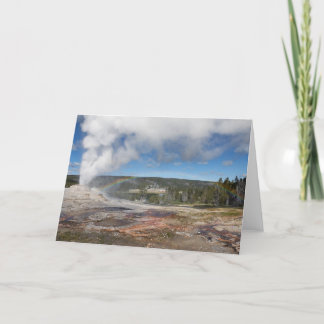 Carte de voeux pliée Lion Geyser