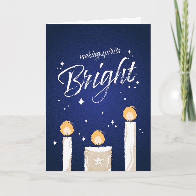 Carte de vœux pliée Making Spirits Bright (Devant)