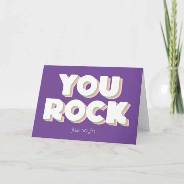 Carte de voeux pliée Merci (Devant)