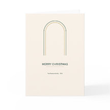 Carte de vœux pliée Minimal Arch Joyeux Noël