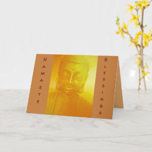 Carte de voeux pliée Namaste Blessings