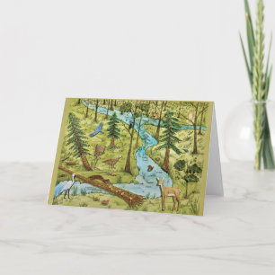 Carte de voeux pliée Nature Preserve