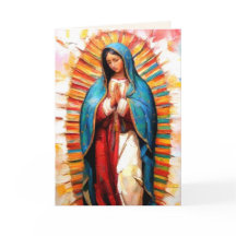 Carte de voeux pliée Notre-Dame de Guadalupe