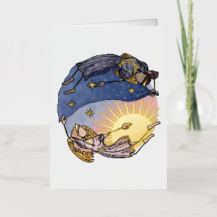 Carte de voeux pliée Nyx et Hespera