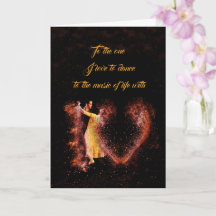 Carte de voeux pliée One I Love 5x7