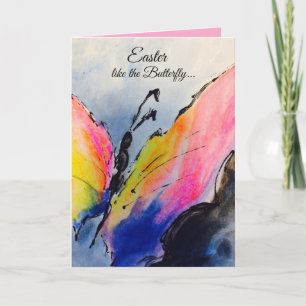 Carte de vœux pliée Pâques Alléluia