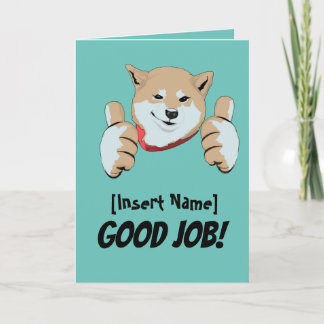 Carte de voeux pliée pour chien mignon