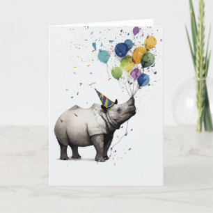 Carte de voeux pliée pour la fête d'anniversaire d
