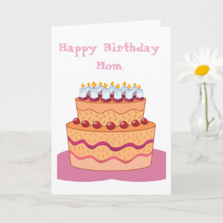 Carte de vœux pliée pour la fête de maman avec gât