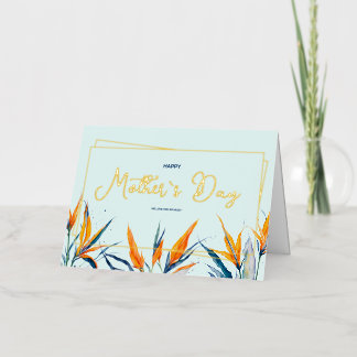 Carte de voeux pliée pour la fête des mères