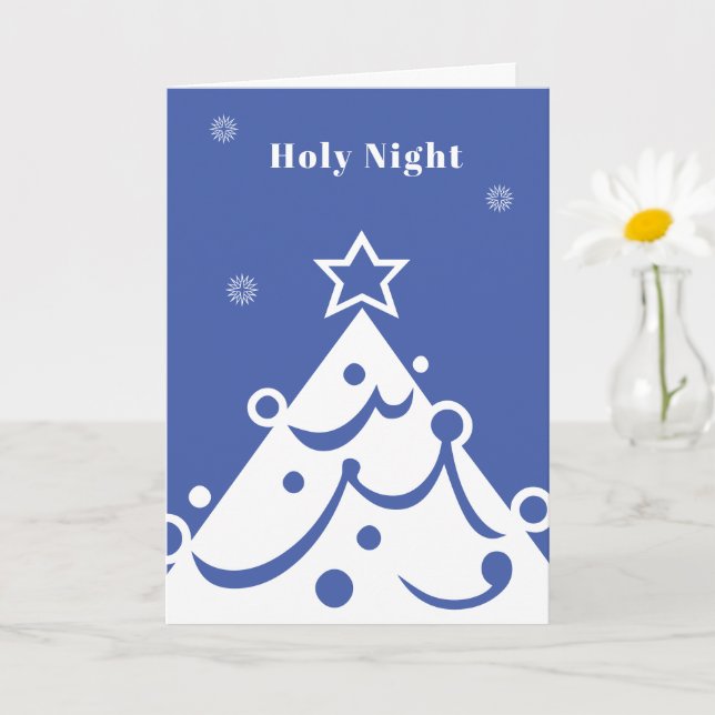 Carte de vœux pliée pour la Nuit Sainte (Petite plante)