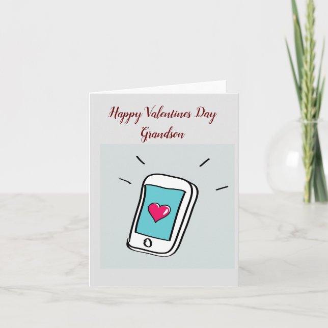 Carte de voeux pliée pour la Saint-Valentin (Devant)
