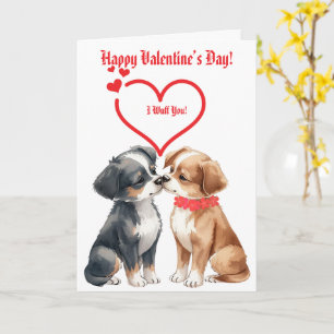 carte de vœux pliée pour la Saint-Valentin avec de
