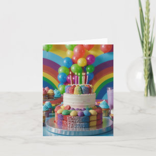 Carte de voeux pliée pour l'anniversaire