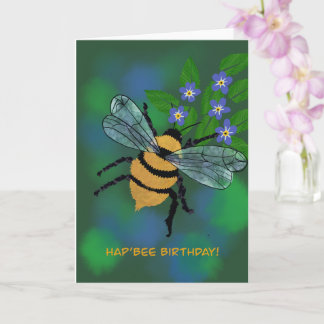 Carte de voeux pliée pour l'anniversaire de l'abei