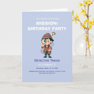 Carte de vœux pliée pour l'anniversaire d'un détec