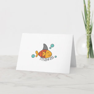 Carte de voeux pliée pour le requin