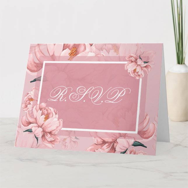 Carte de voeux pliée R.S.V.P (Devant)