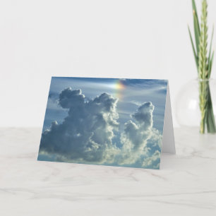 Carte de voeux pliée Rainbow Clouds