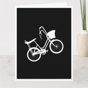 Carte de voeux pliée Roue (blanche) des années 80