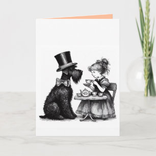 Carte de voeux pliée Schnauzer