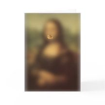 Carte de voeux pliée Souvenir de Mona Lisa