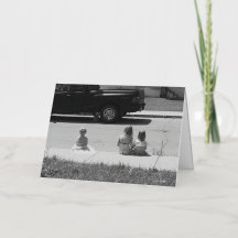 Carte de voeux pliée Souvenirs d'été