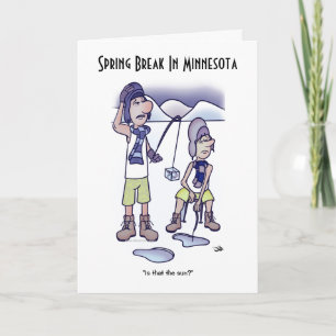 Carte de voeux pliée Spring Break