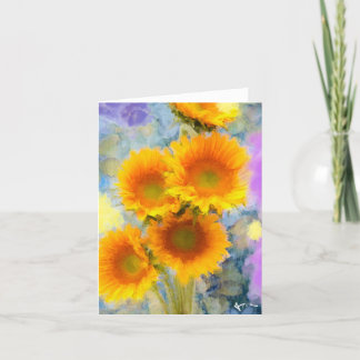 Carte de voeux pliée : Sunflower Joy