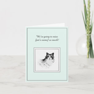 Carte de voeux pliée Sympathie de chat Himalaya