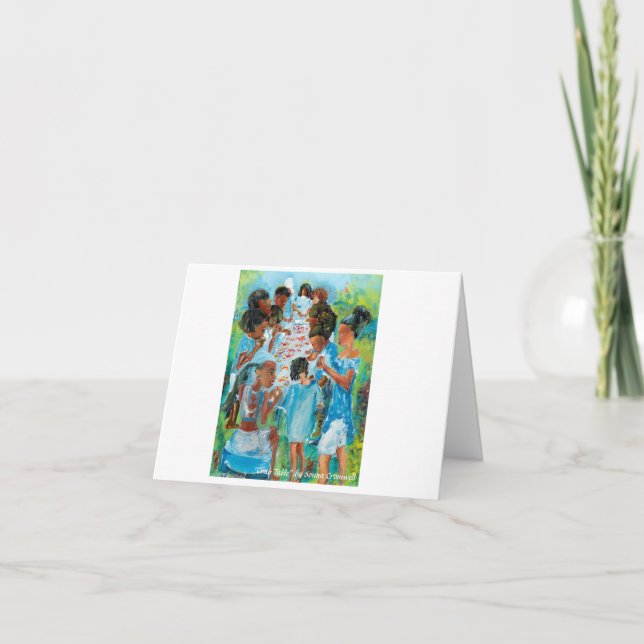 Carte de voeux pliée "Table de crabe" (Devant)