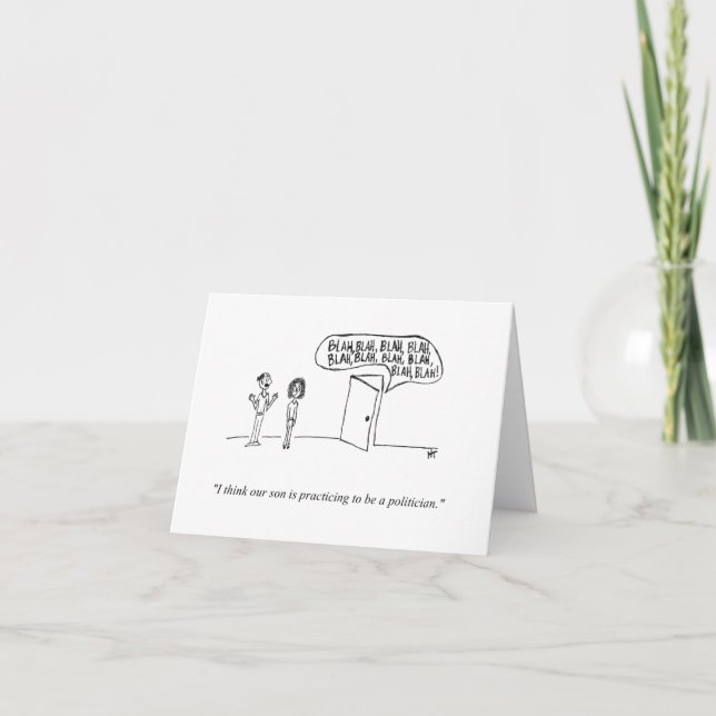 Carte de voeux pliée (vide à l'intérieur) (Devant)