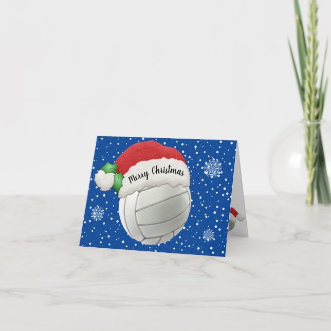 Carte de voeux pliée Volleyball (Devant)