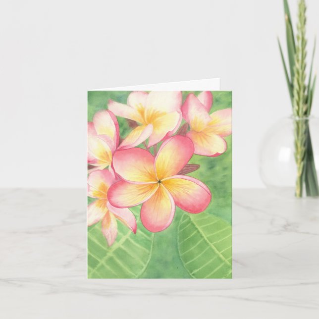 Carte de voeux Plumeria (Devant)
