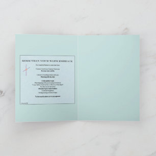 Carte de vœux " Plus que votre étreinte chaleureus