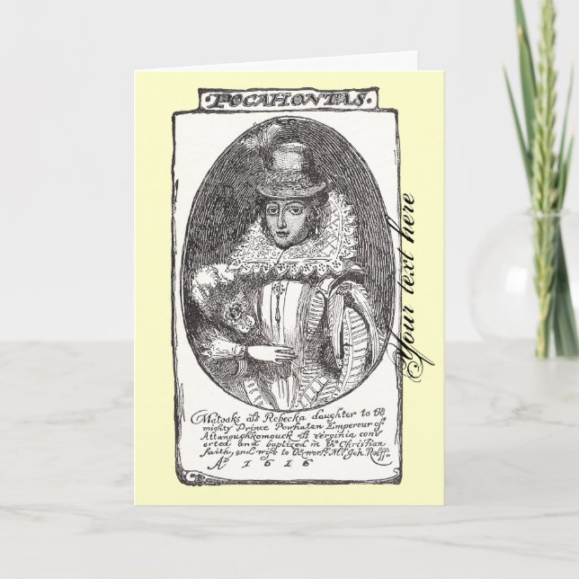 Carte de voeux Pocahontas (Devant)