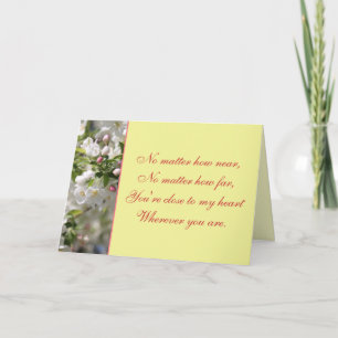 Carte de voeux Poem and Blossoms